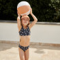 Bikini Bow - Palms & Dark blue Bikini Bow - Palms & Dark blue