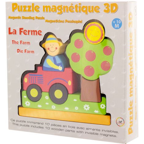 Puzzle magnétique 3D "la ferme" - à partir de 10 mois