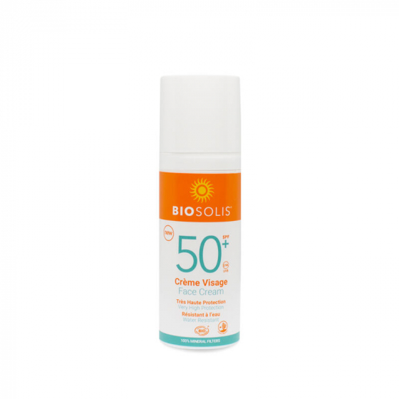 Crème Solaire Minérale Visage BIO SPF50+ - 50 ml