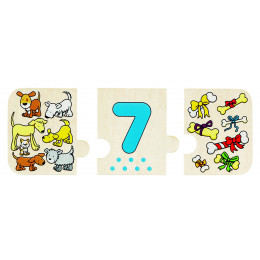 Puzzle + mémo "compter et ranger" - à partir de 3 ans